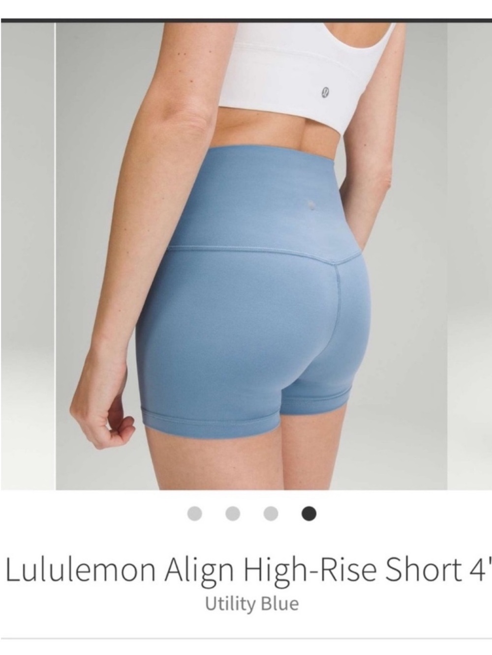 NWT Lululemon Align High Rise Shorts 4" Utility Blue Sz 8
